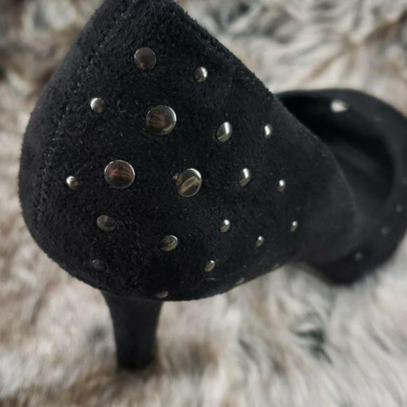 Christian‎ Siriano Suede Studded Black Heels - Picture 4 of 8